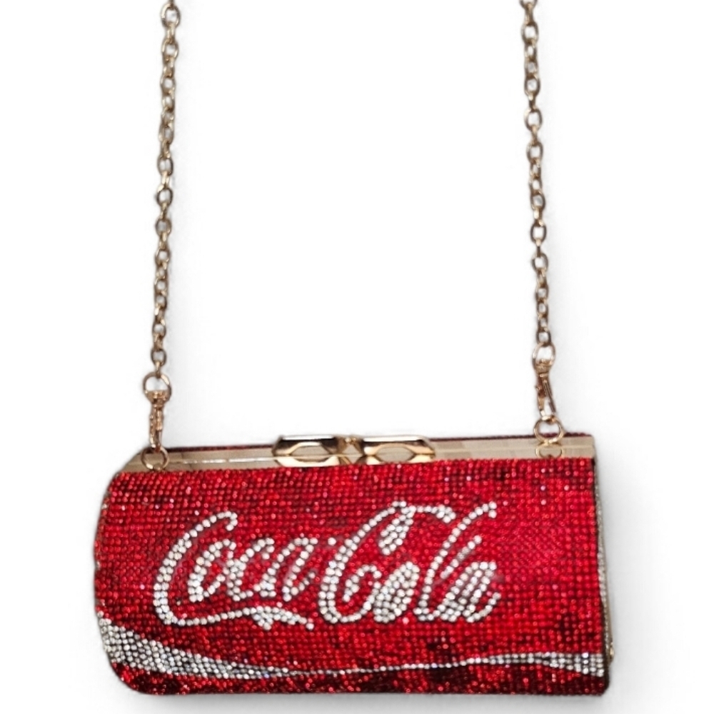 Coca-Cola Can Rhinestone-Encrusted Sparkly Handbag/Clutch - Picture 4 of 16